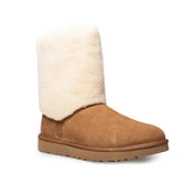 UGG Classic Short II Sherpa Cuff Chestnut Boots - Women's