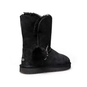 UGG Classic Short Charm Black Boots - Women's