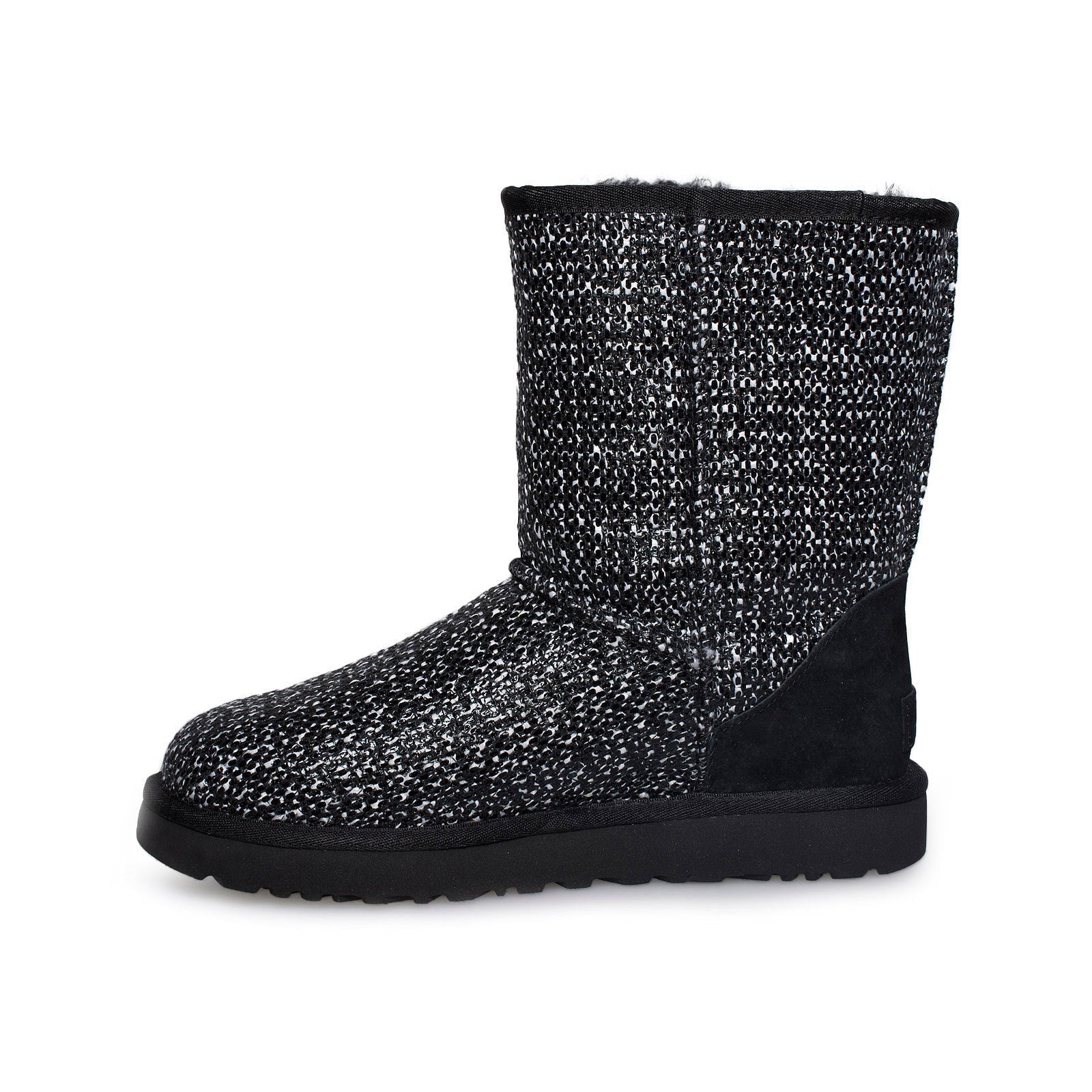 UGG Classic Short Frill Black Boots - Women's