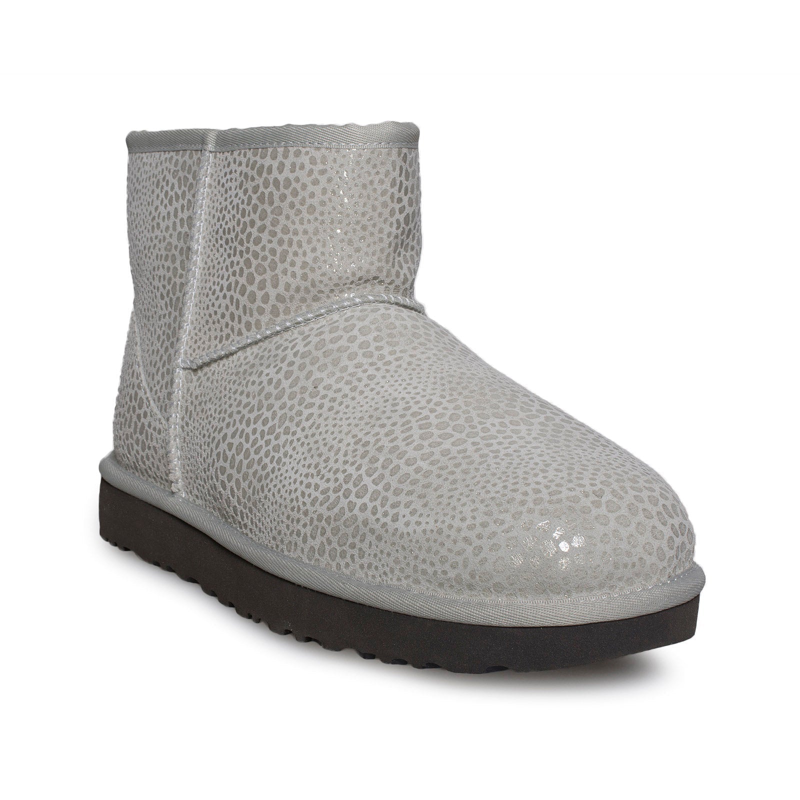 UGG Classic Mini Glitzy Grey Violet Boots