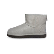 UGG Classic Mini Glitzy Grey Violet Boots