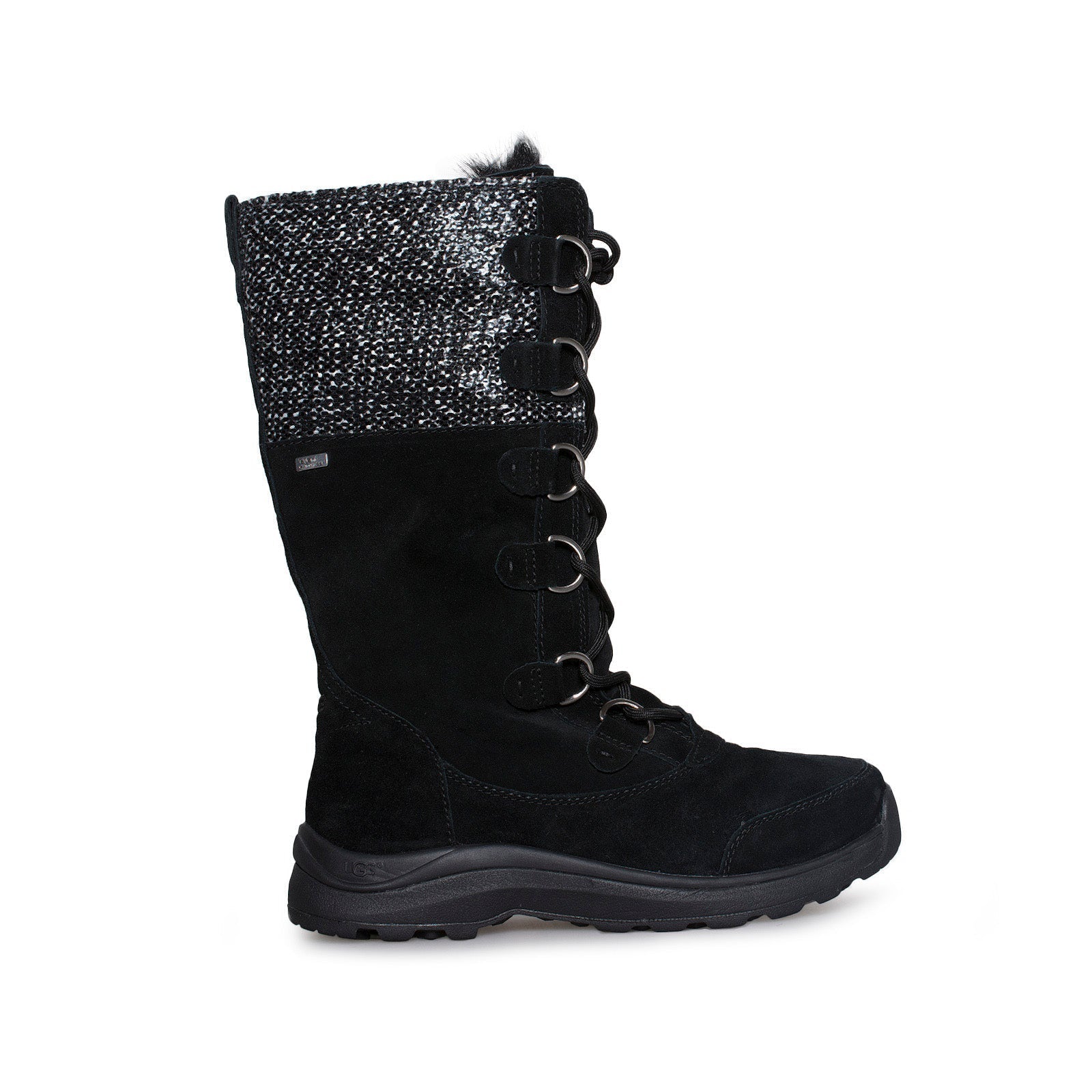 UGG Atlason Frill Black Boots