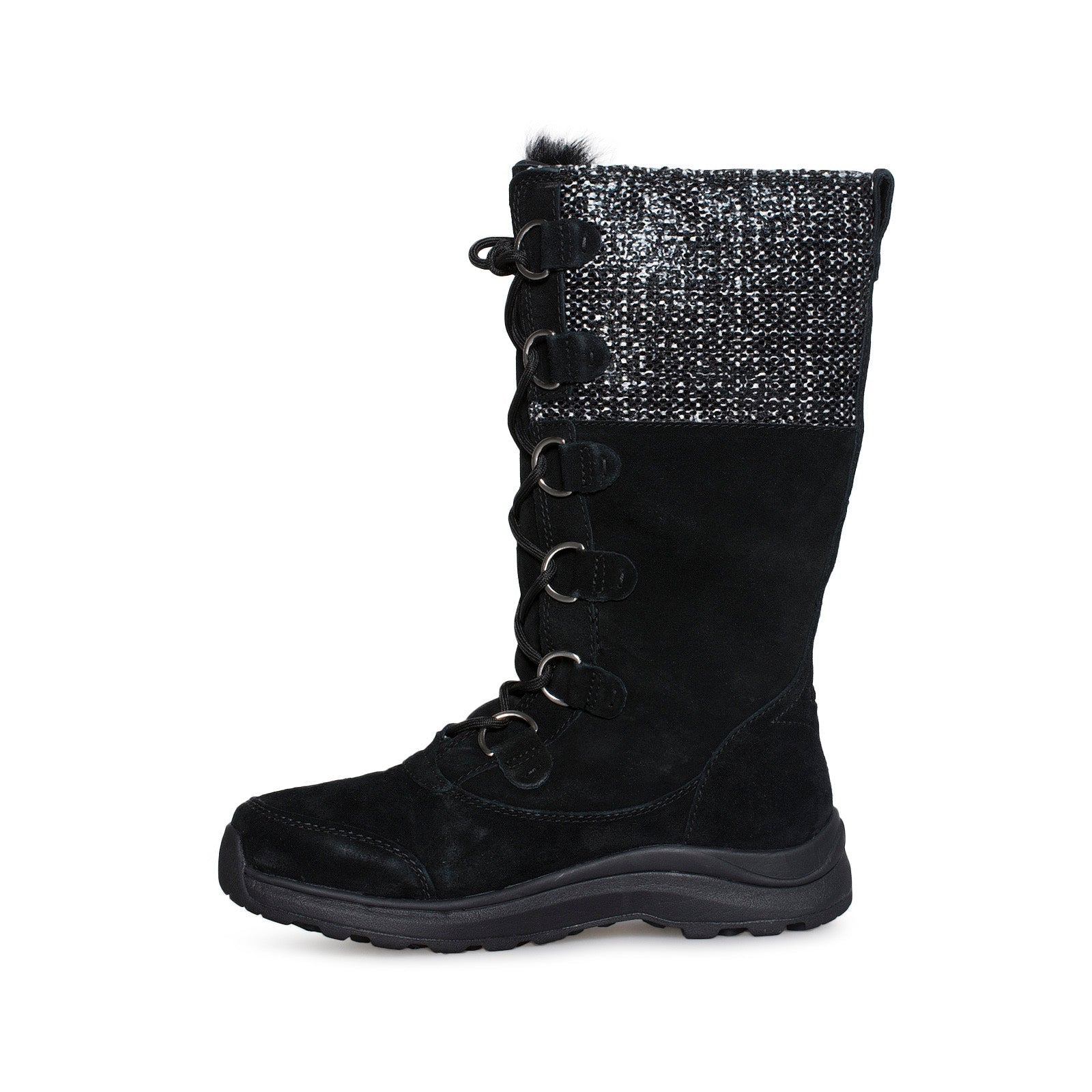 UGG Atlason Frill Black Boots