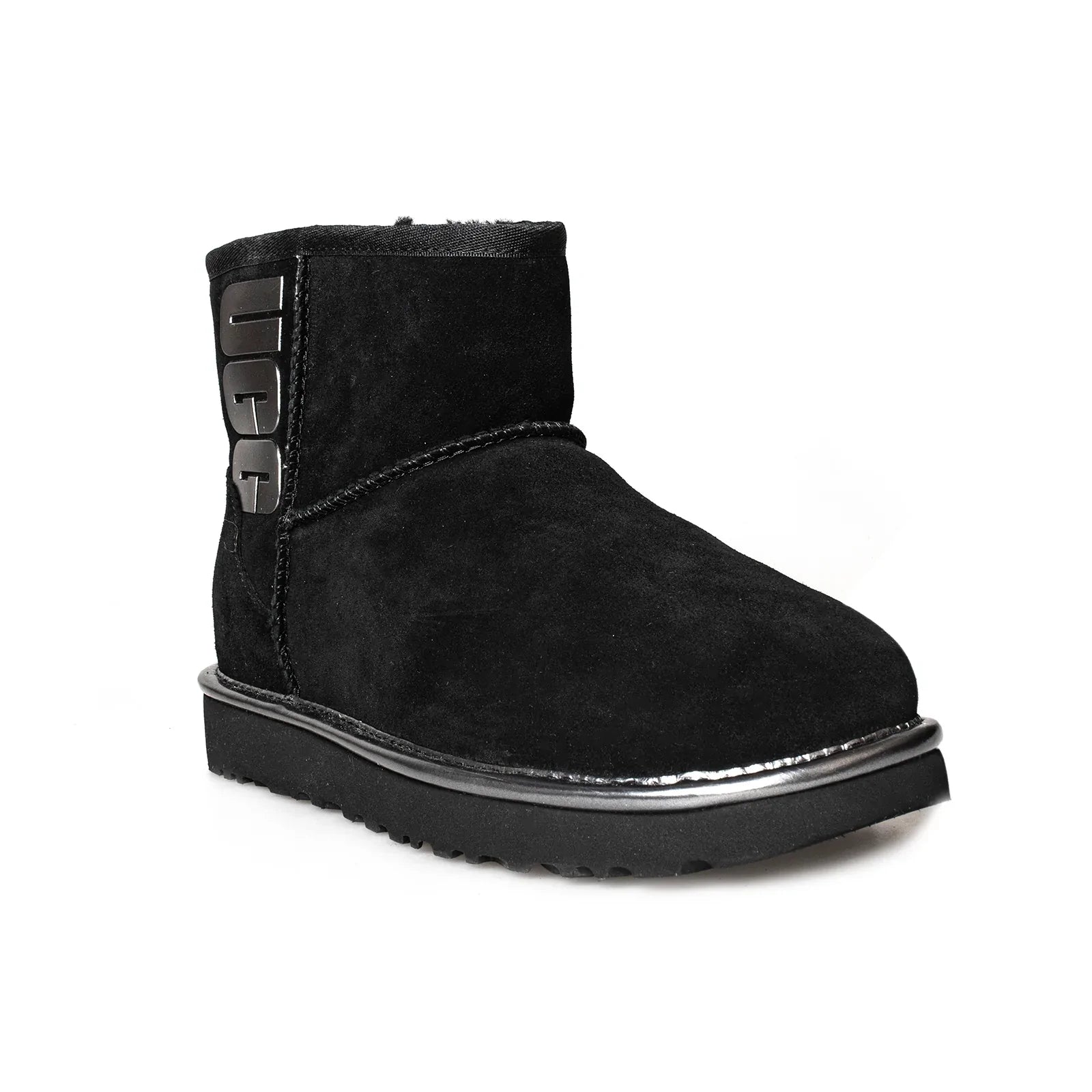 UGG Classic Mini Rubber Logo Black - Women's