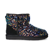 UGG Classic Mini Stellar Sequin Black Boots - Women's