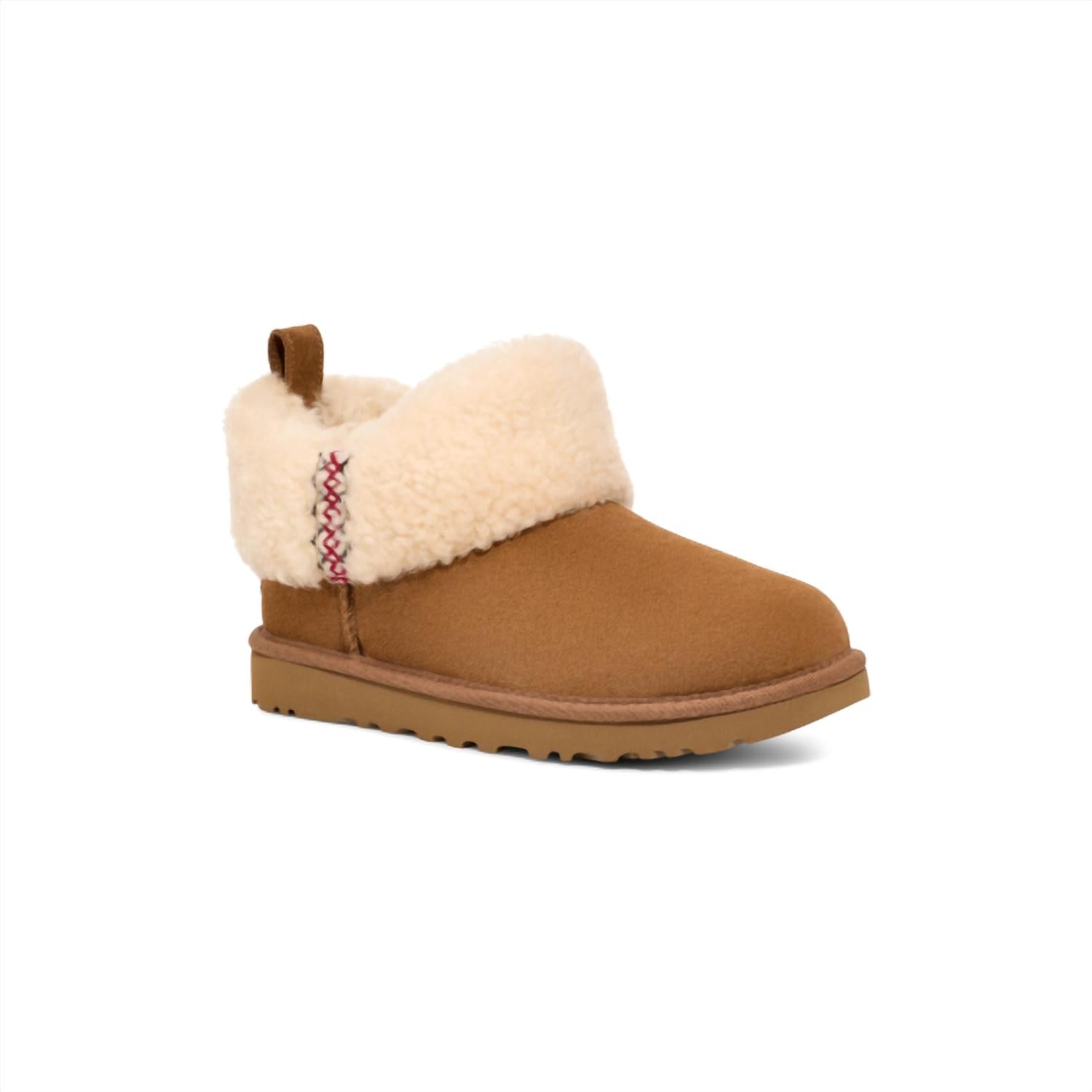 Women's Ultra Mini Ugg Braid Boot In Chestnut