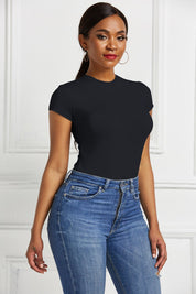 Round Neck Short Sleeve Bodysuit