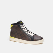 Coach Outlet Clip High Top Sneaker In Signature Canvas