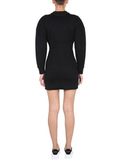 Alexander Mcqueen Mini Dress With Cocoon Sleeves