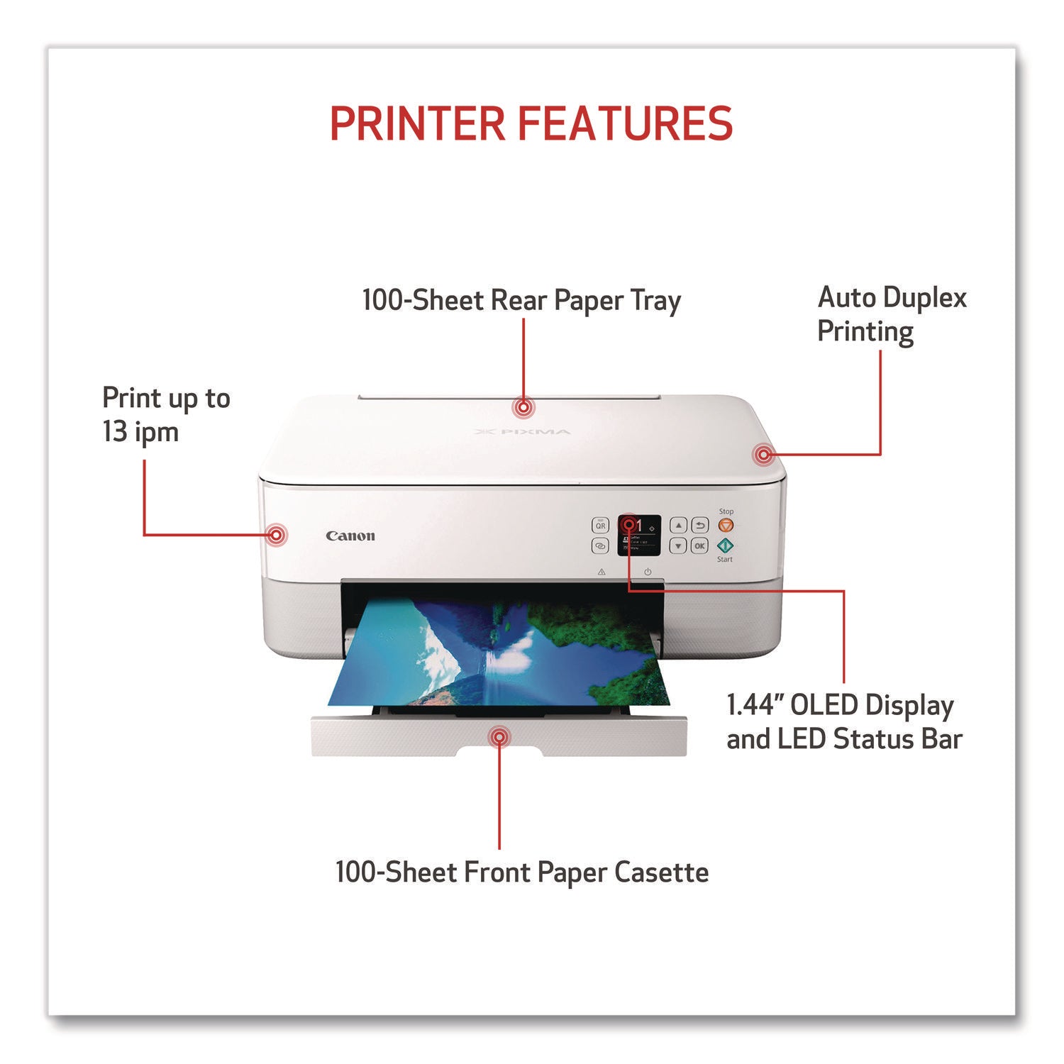 Canon® PIXMA TS6420a Wireless Color All-in-One Inkjet Printer, Copy/Print/Scan