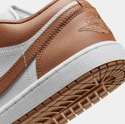 Air Jordan 1 Low Archaeo Brown Womens Lifestyle Shoes (Archaeo Brown/White)