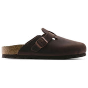 Birkenstock Boston Oiled Leather Soft Footbed Clog in Habana