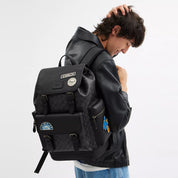 Coach Outlet Sprint Backpack In Signature Canvas With Patches