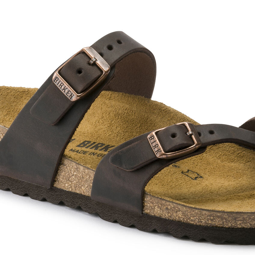 Birkenstock Mayari Oiled Leather Classic Footbed Sandal In Habana