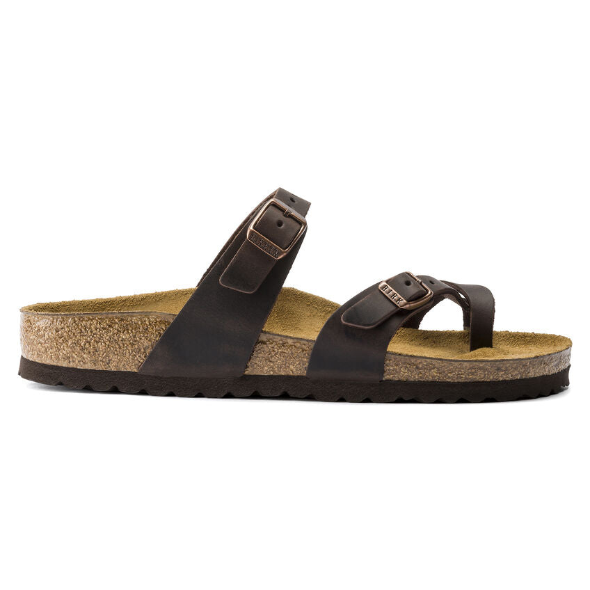 Birkenstock Mayari Oiled Leather Classic Footbed Sandal In Habana