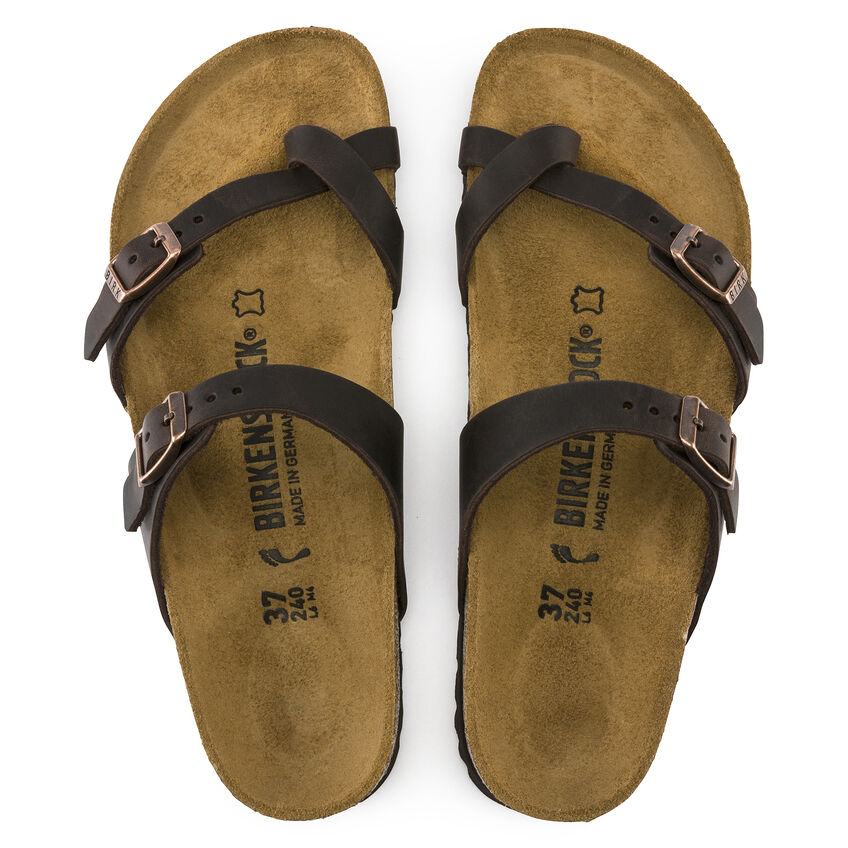 Birkenstock Mayari Oiled Leather Classic Footbed Sandal In Habana