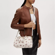 Coach Rowan Satchel Crossbody Bag With Ladybug Floral Print