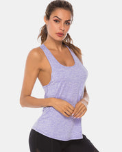 Full Size Scoop Neck Wide Strap Active Tank