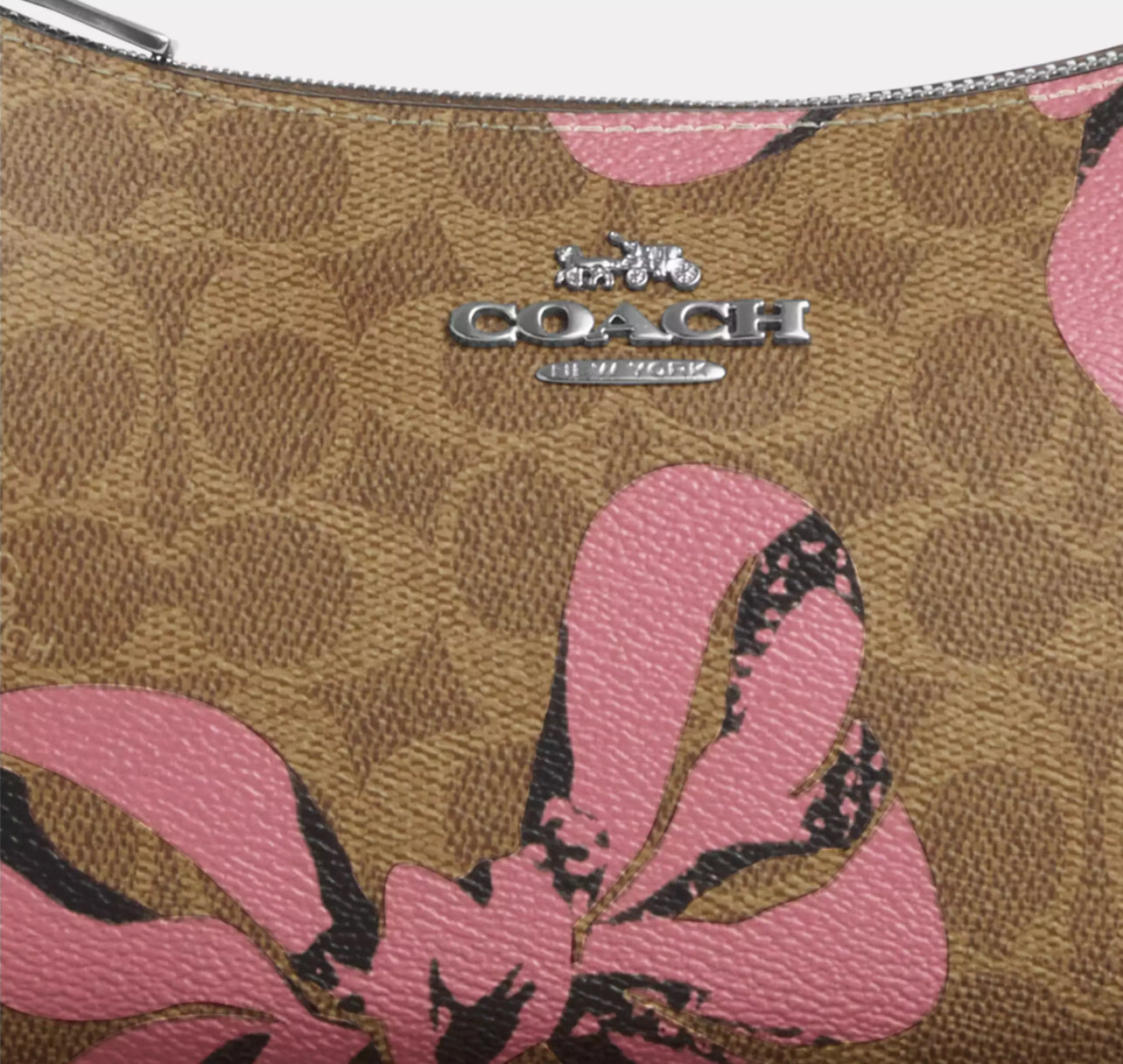 Coach Teri Shoulder/Crossbody Bag In Signature Canvas With Bow Print