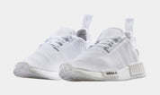 NMD R1 Grade School Running Shoe (White)