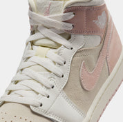 Air Jordan 1 Retro Mid SE Womens Lifestyle Shoes (Coconut Milk/Legend Pink/Sail)