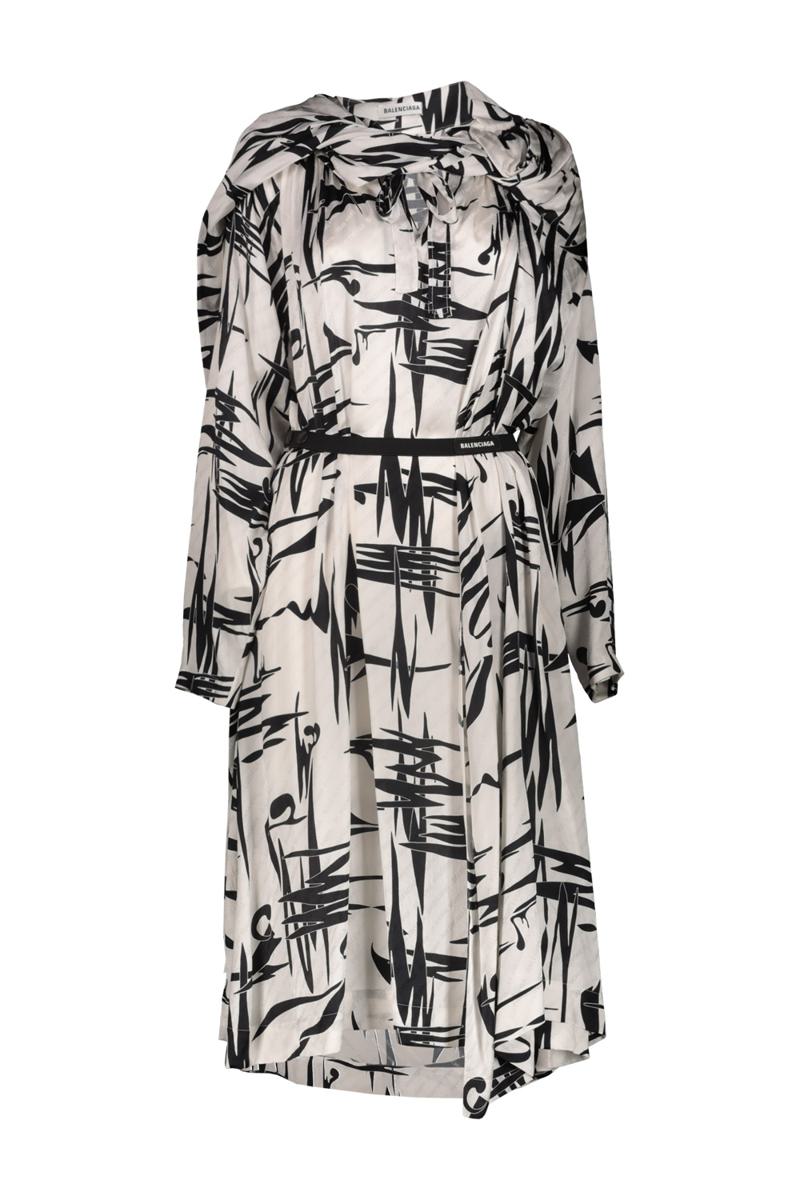 Balenciaga Jacquard Silk Dress Clothing