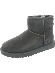 Classic Mini II Womens Suede Cold Weather Shearling Boots