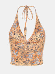 Printed Halter Neck Cami