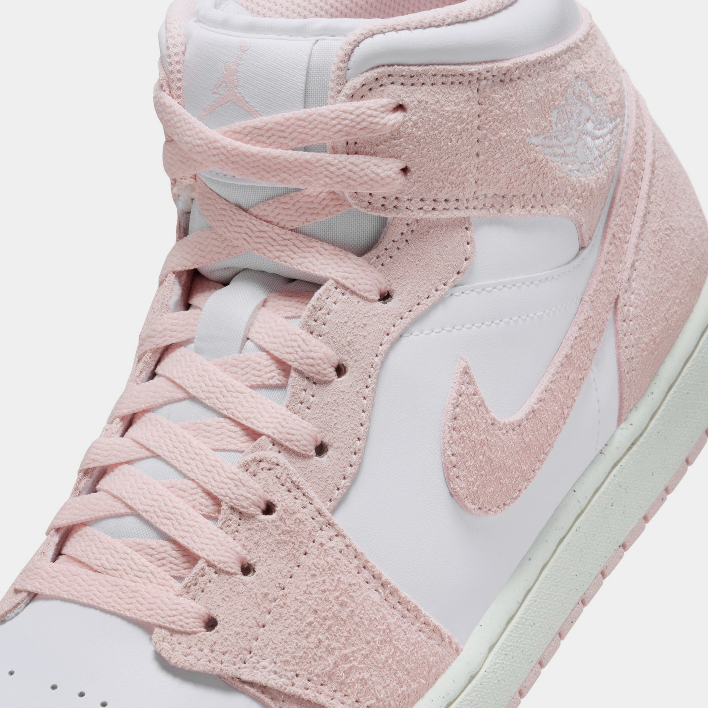 Air Jordan 1 Mid SE Mens Lifestyle Shoes (White/Sail/Legend Pink)