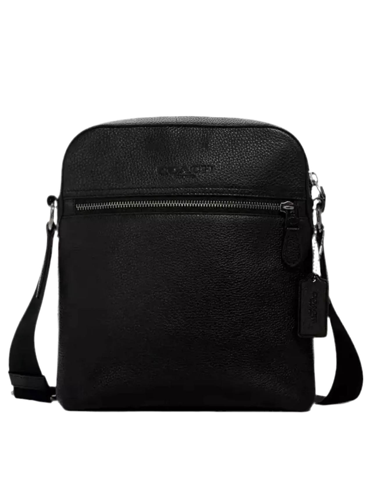 Coach Men's Houston Flight Bag In Refined Pebble Leather-Black