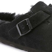 Boston Shearling Black Suede Leather- Regular/Wide