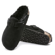 Birkenstock Boston Shearling Suede in Black