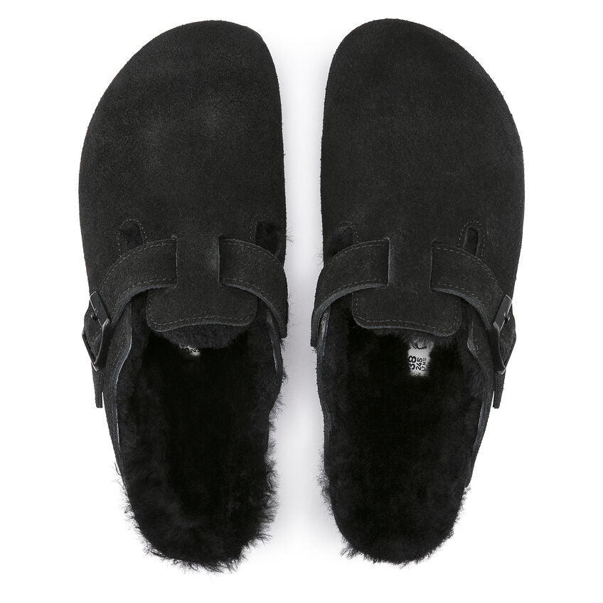 Birkenstock Boston Shearling Suede in Black