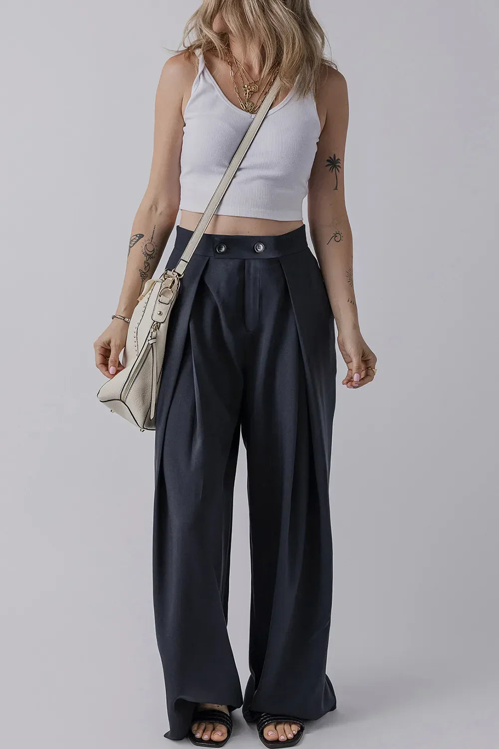 Wide Leg Pants with Pockets