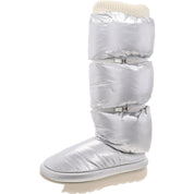 Womens Detachable Cuffs Round Toe Knee-High Boots