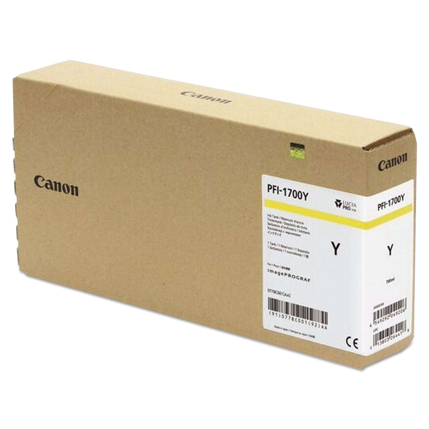 Canon® 0778C001AA (PFI-1700) Lucia Ink, Yellow