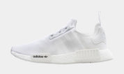 NMD R1 Grade School Running Shoe (White)