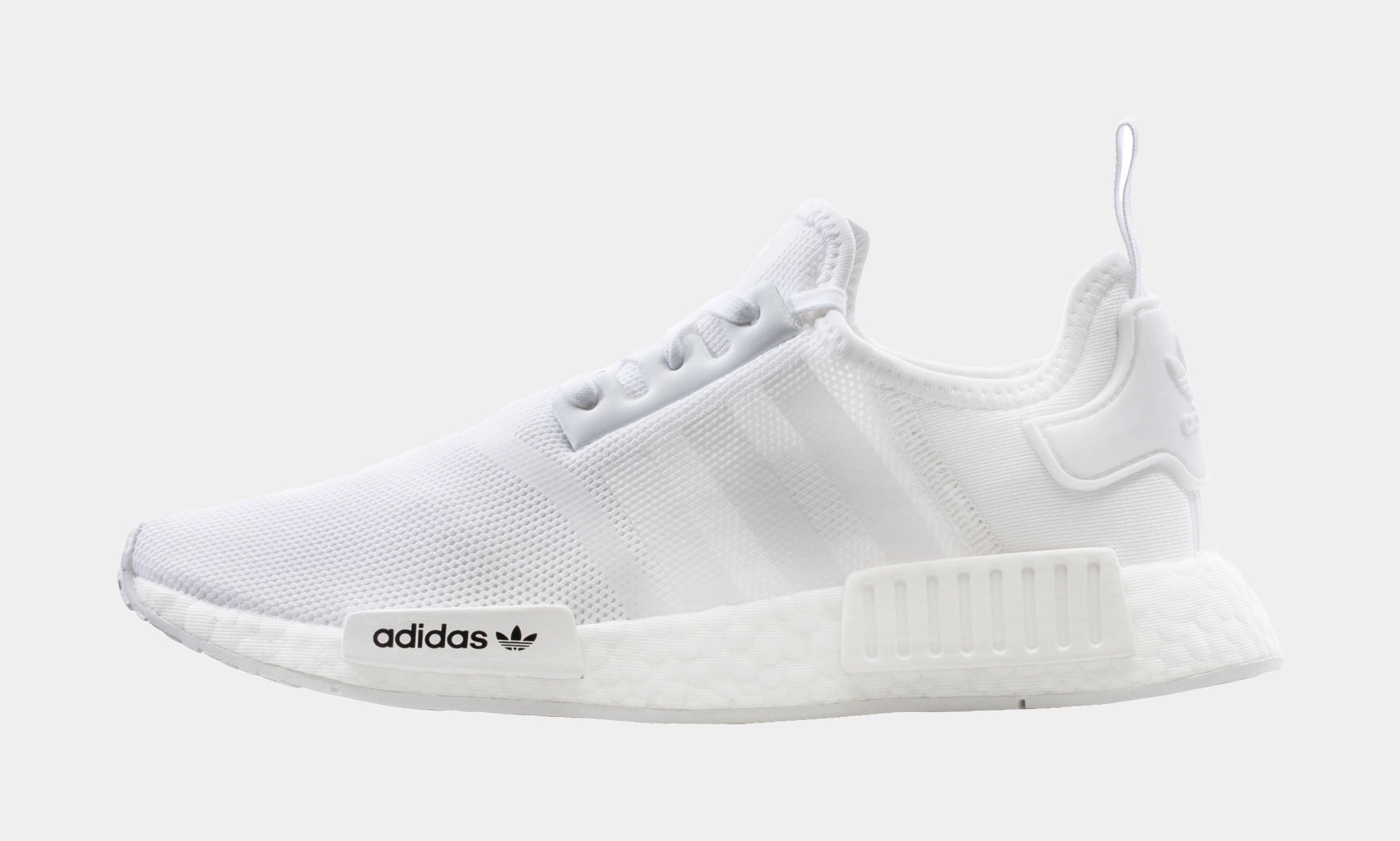 NMD R1 Grade School Running Shoe (White)