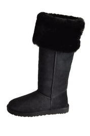 UGG Over The Knee Bailey Button Black Boots - Women's