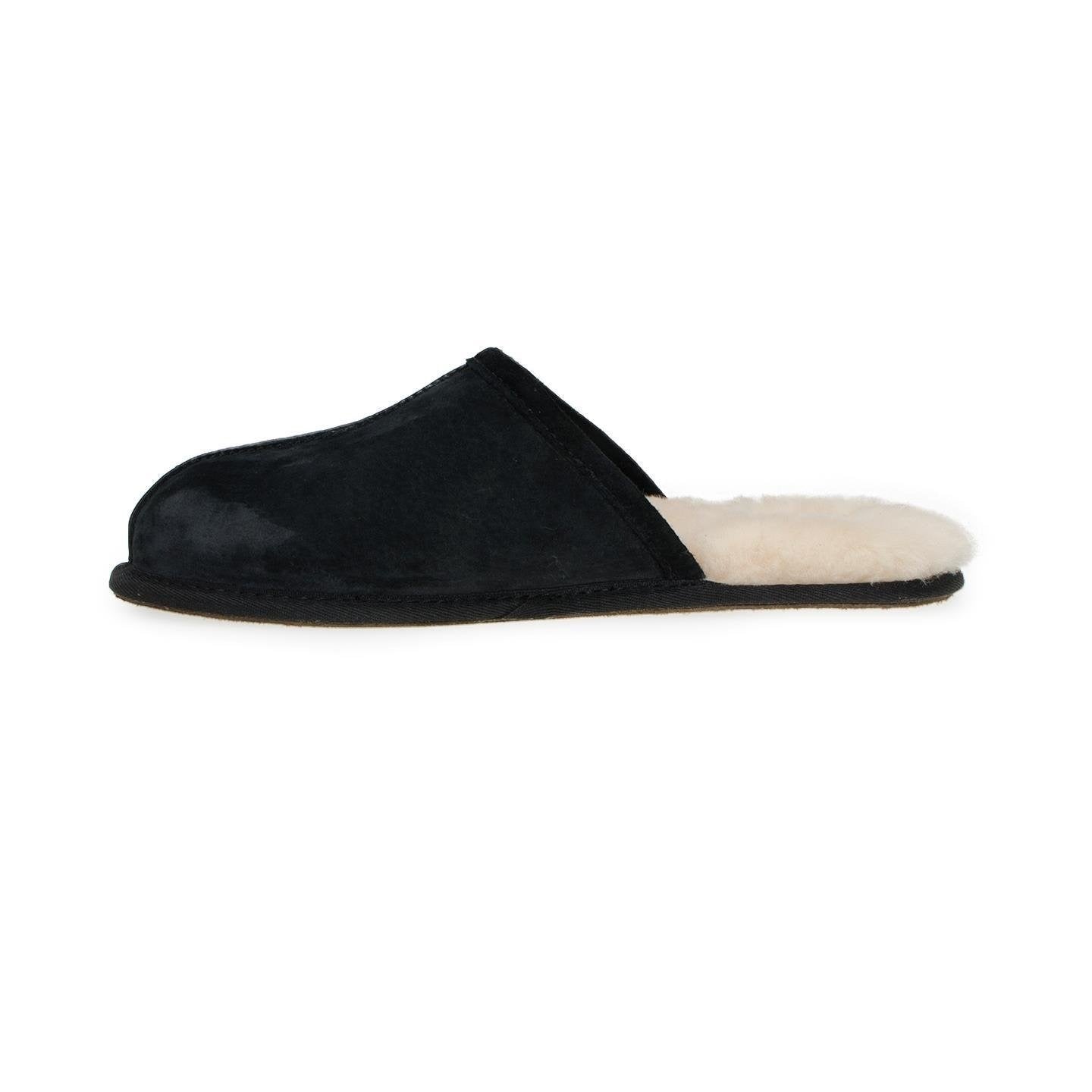 UGG Scuff Suede Black Slippers - Men's