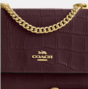 Coach Klare Crossbody Leather Bag In Gold/Merlot