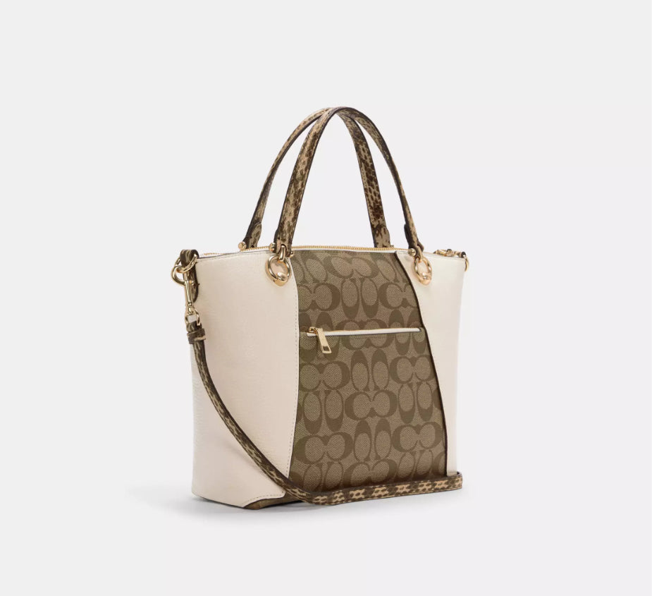 Coach Kacey Satchel Bag In Colorblock Signature Canvas