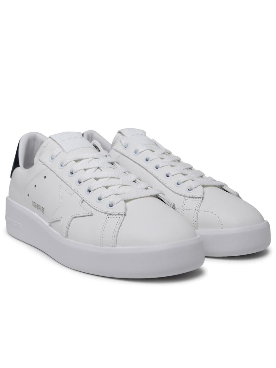 Golden Goose 'Purestar' White Calf Leather Sneakers