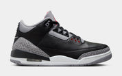 Air Jordan 3 Retro Black Cement Mens Lifestyle Shoes (Black/Fire Red/Cement Grey/Summit White) Free Shipping