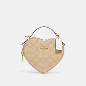 Coach Outlet Heart Crossbody In Signature Canvas