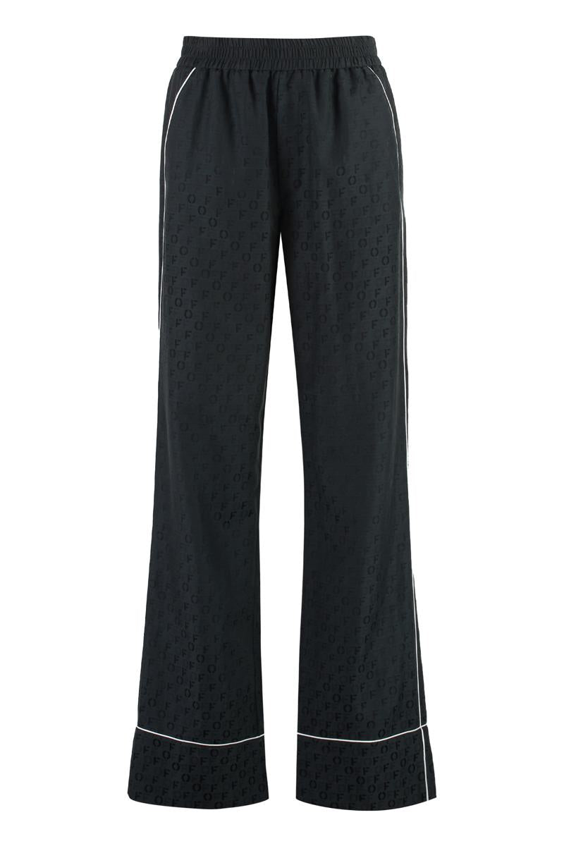 Off-White Silk Blend Trousers