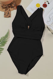 Crisscross Wide Strap One-Piece Swimwear