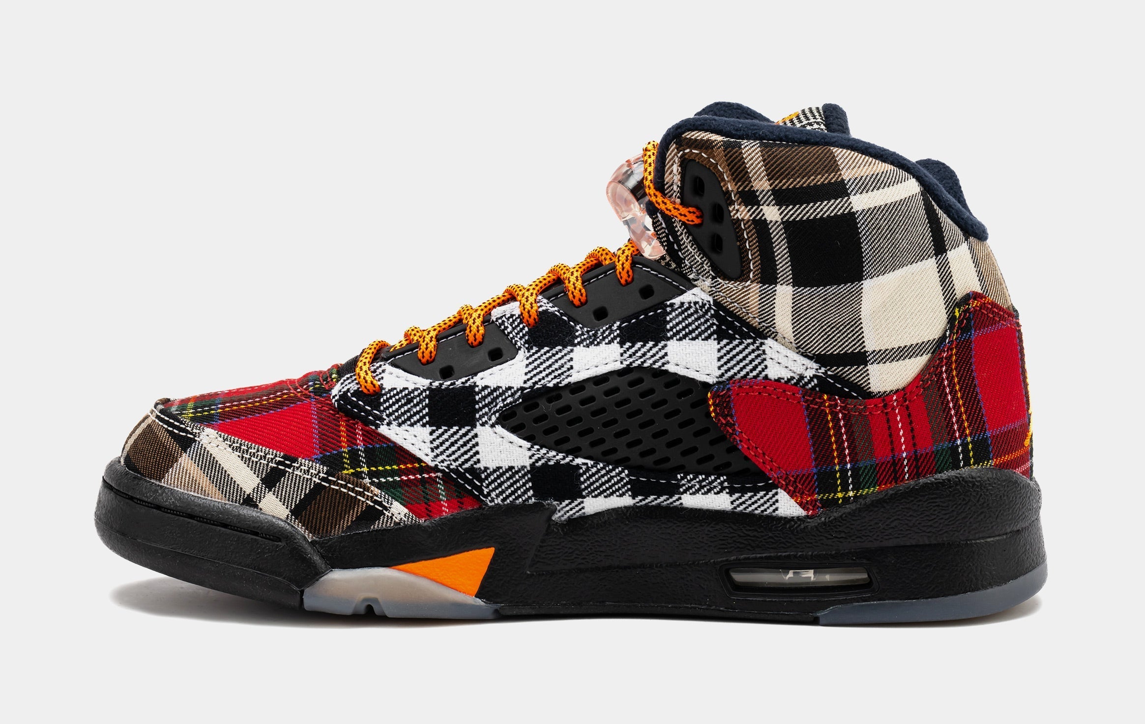 Air Jordan 5 Retro Plaid Grade School Lifestyle Shoes (Multi/Black)