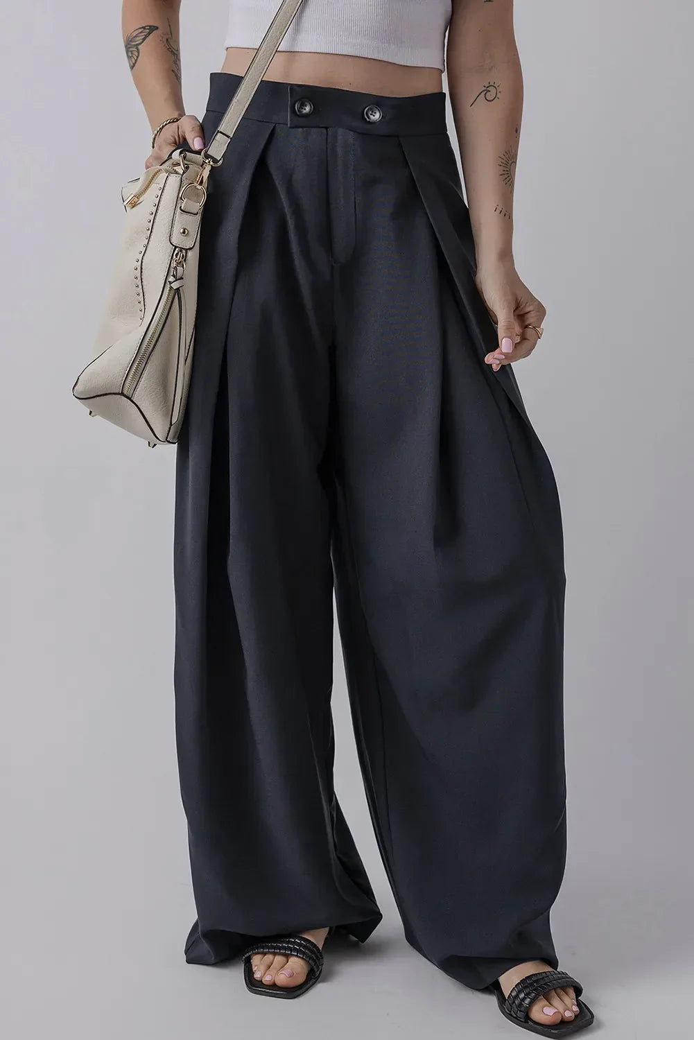 Wide Leg Pants with Pockets