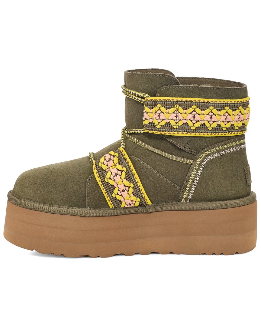 UGG Classic Mini II Braid Platform Suede Classic Boot